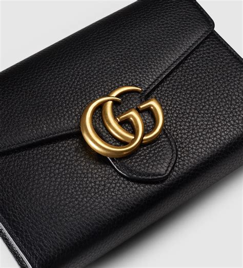 gucci black marmont wallet|Gucci gg marmont wallet on chain.